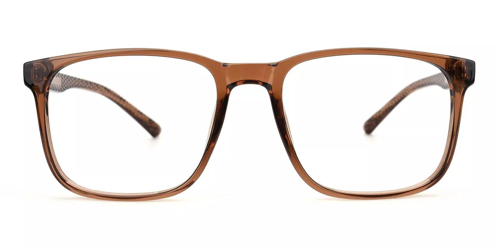 Renton Brown Prescription Glasses Face