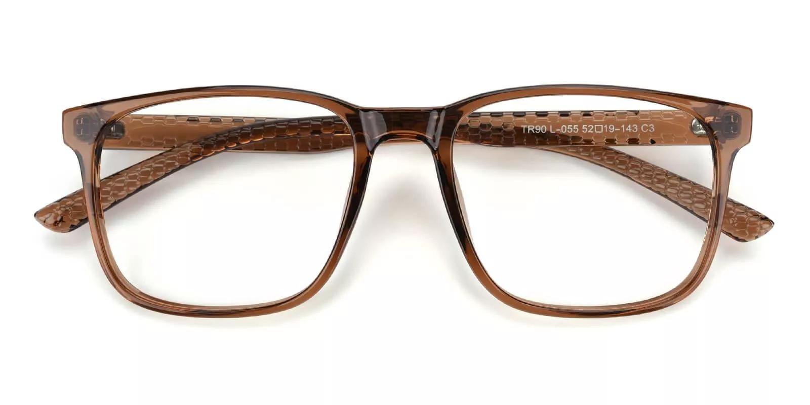 Renton Brown Prescription Glasses Front