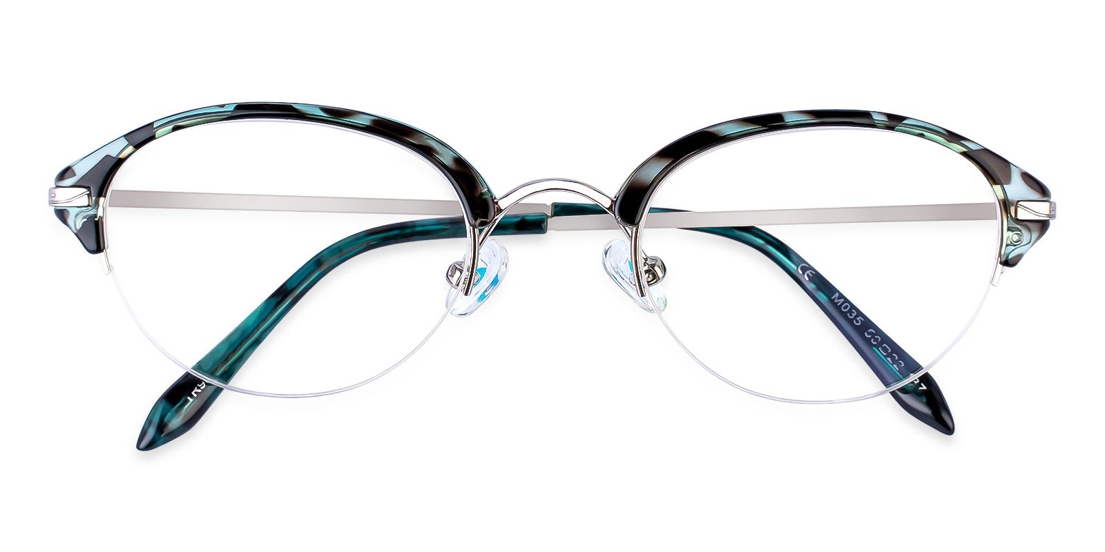 Burbank Green Prescription Glasses Front