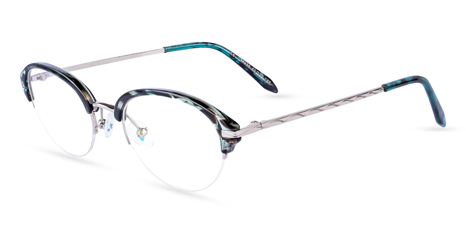 Burbank Green Prescription Glasses Side
