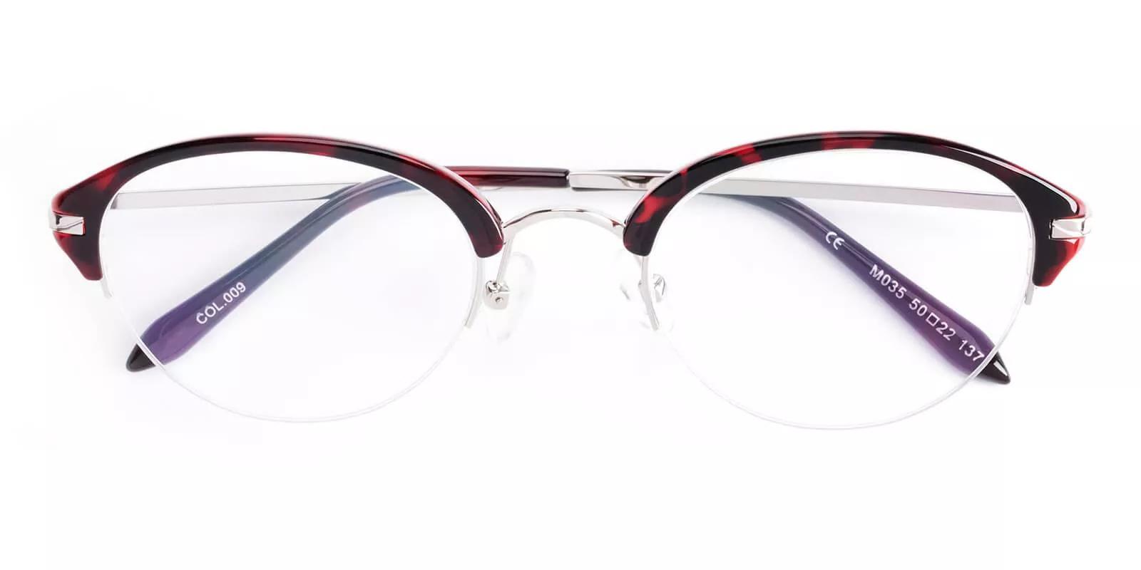 Burbank Red Prescription Glasses Front