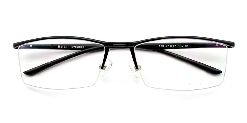 Bilal Black Prescription Glasses Front