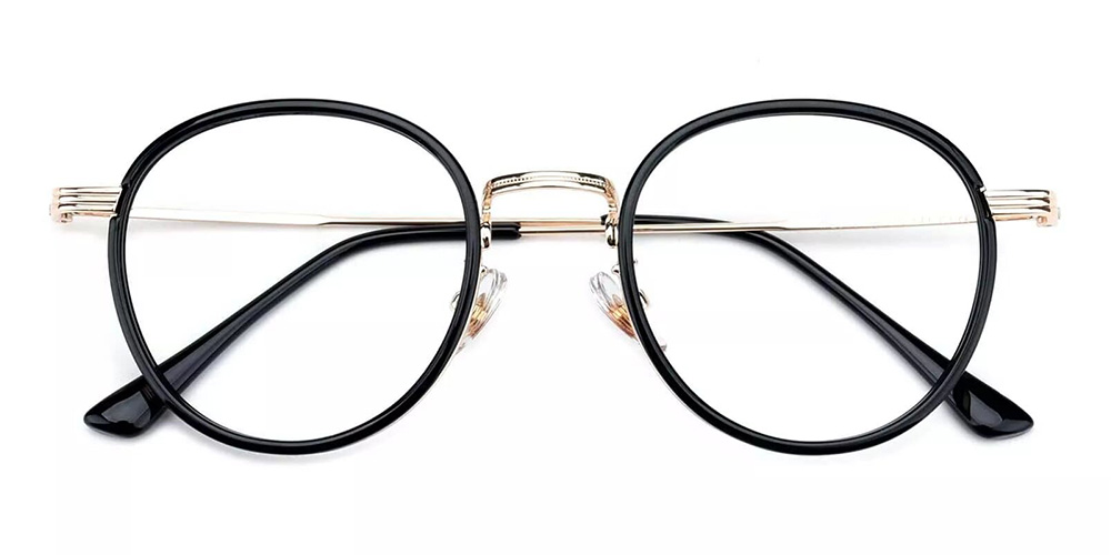 Macon Black Prescription Glasses Front