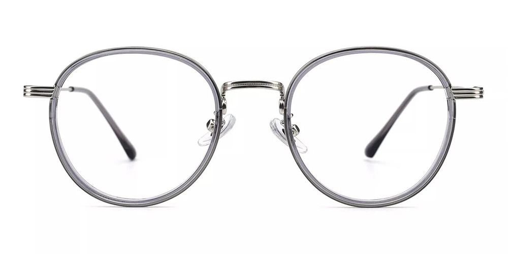 Macon Gray Prescription Glasses Face