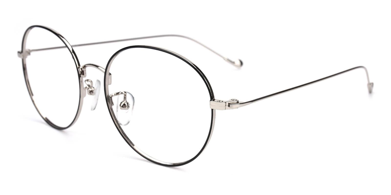Louanne Black & Silver Prescription Glasses Side