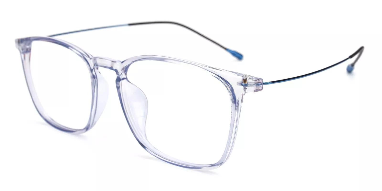 Norwalk Blue & Clear Prescription Glasses Side