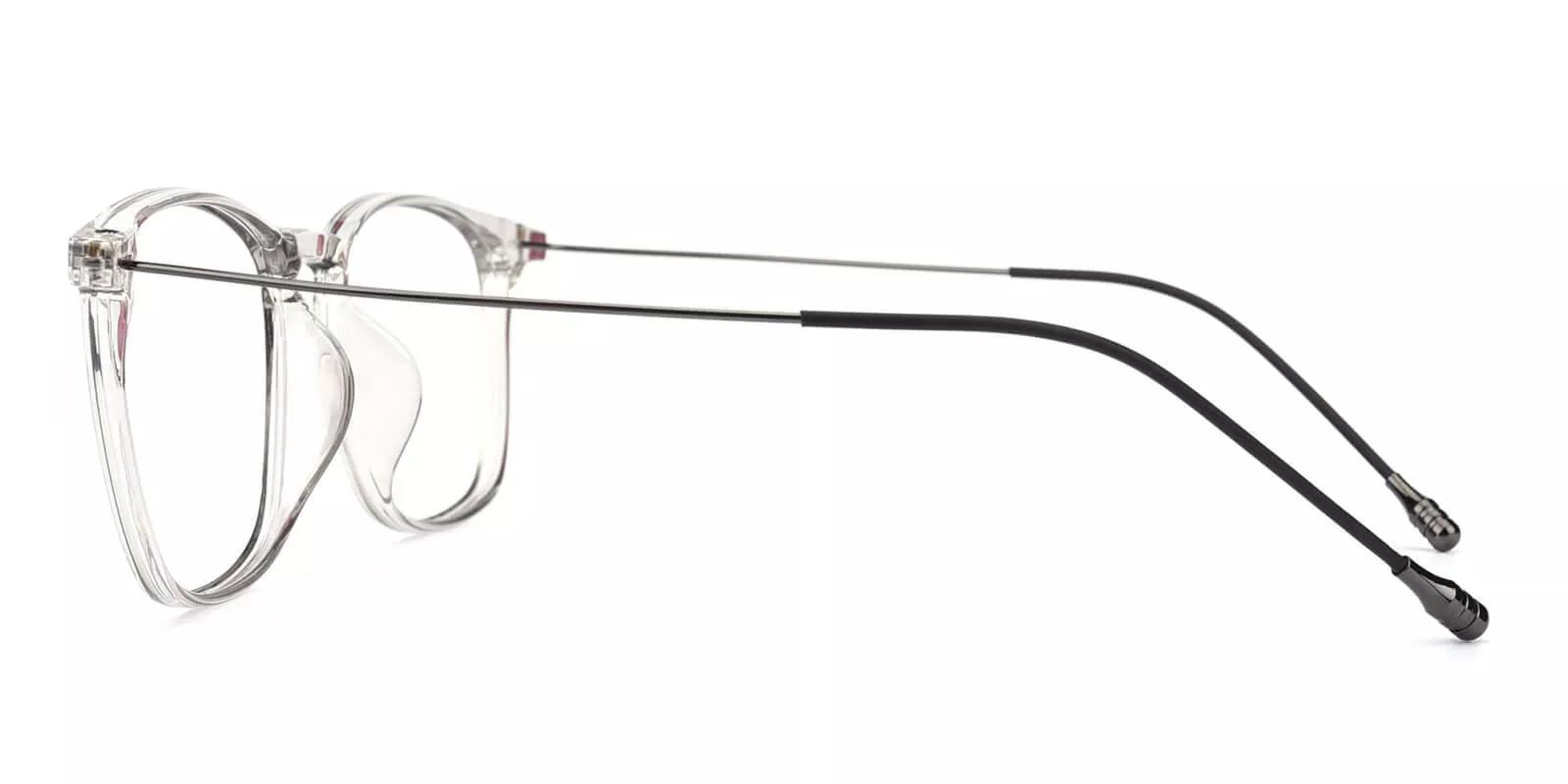 Norwalk Gray & Clear Prescription Glasses Leg