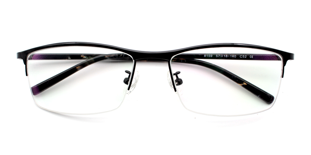 Nael Black Prescription Glasses Front