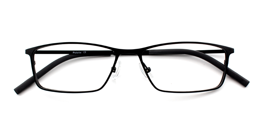 Asma Black Prescription Glasses Front