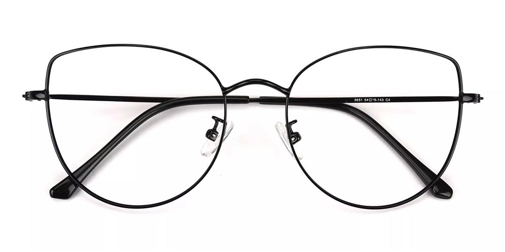 Beaumont Black Prescription Glasses Front