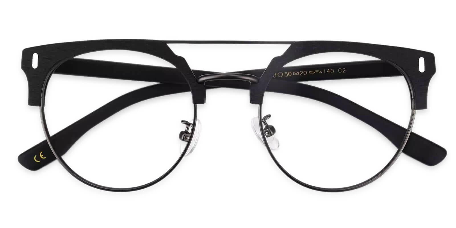 Evan Black Prescription Glasses Front
