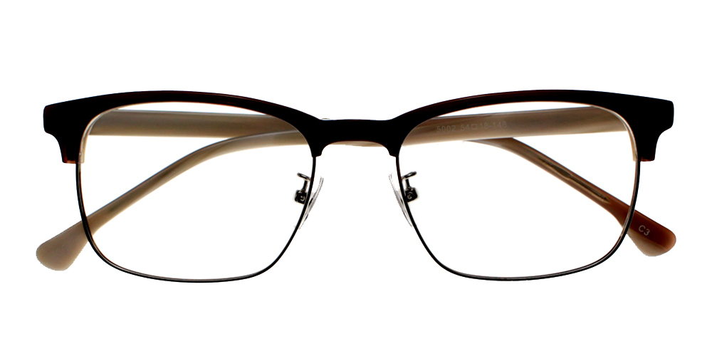 Groveland Brown Prescription Glasses Front