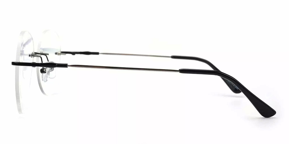 Bellevue Black Rimless Prescription Glasses Leg