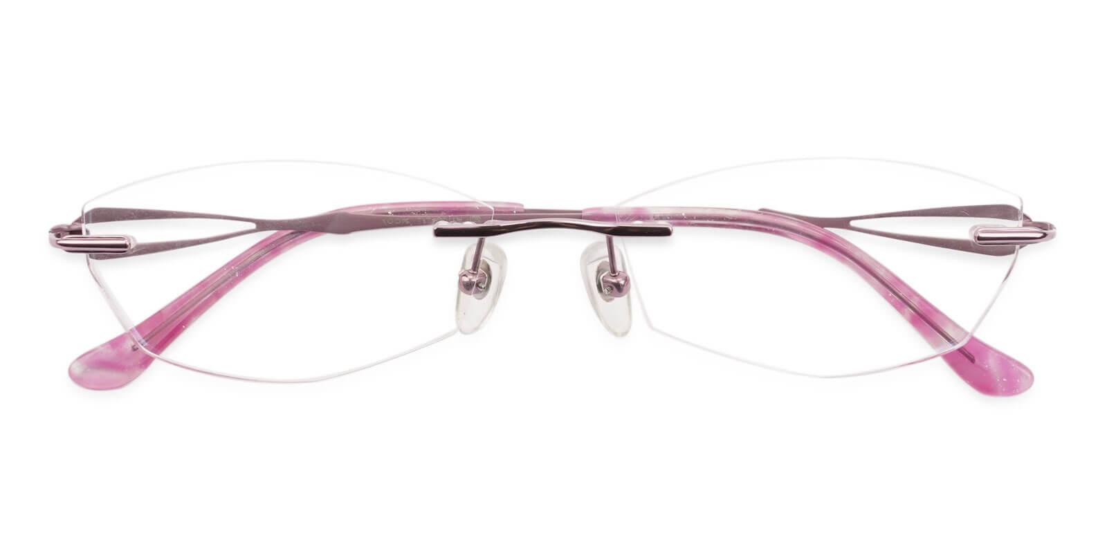 Olivia Pink Titanium Glasses Front