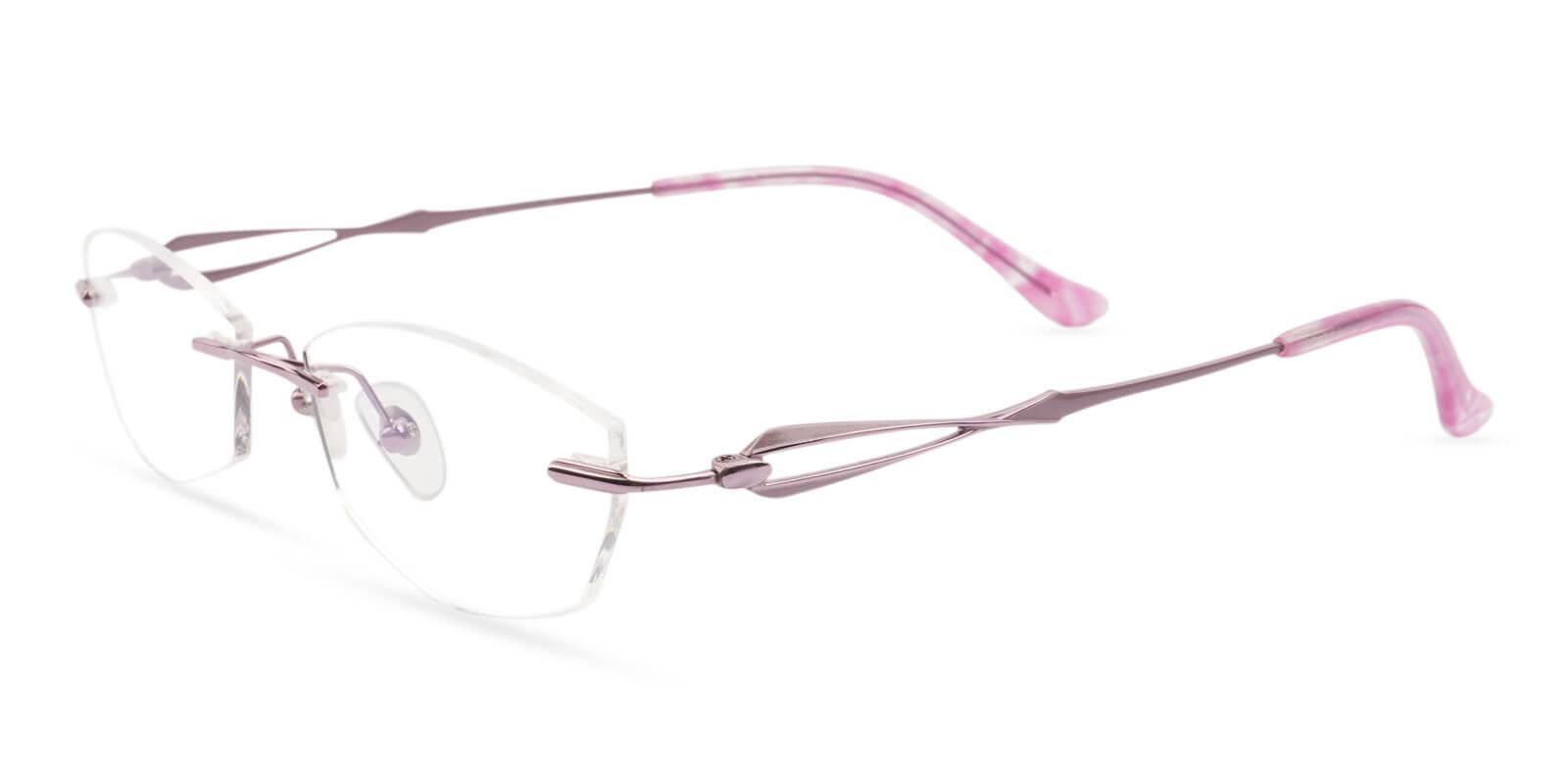 Olivia Pink Titanium Glasses Side