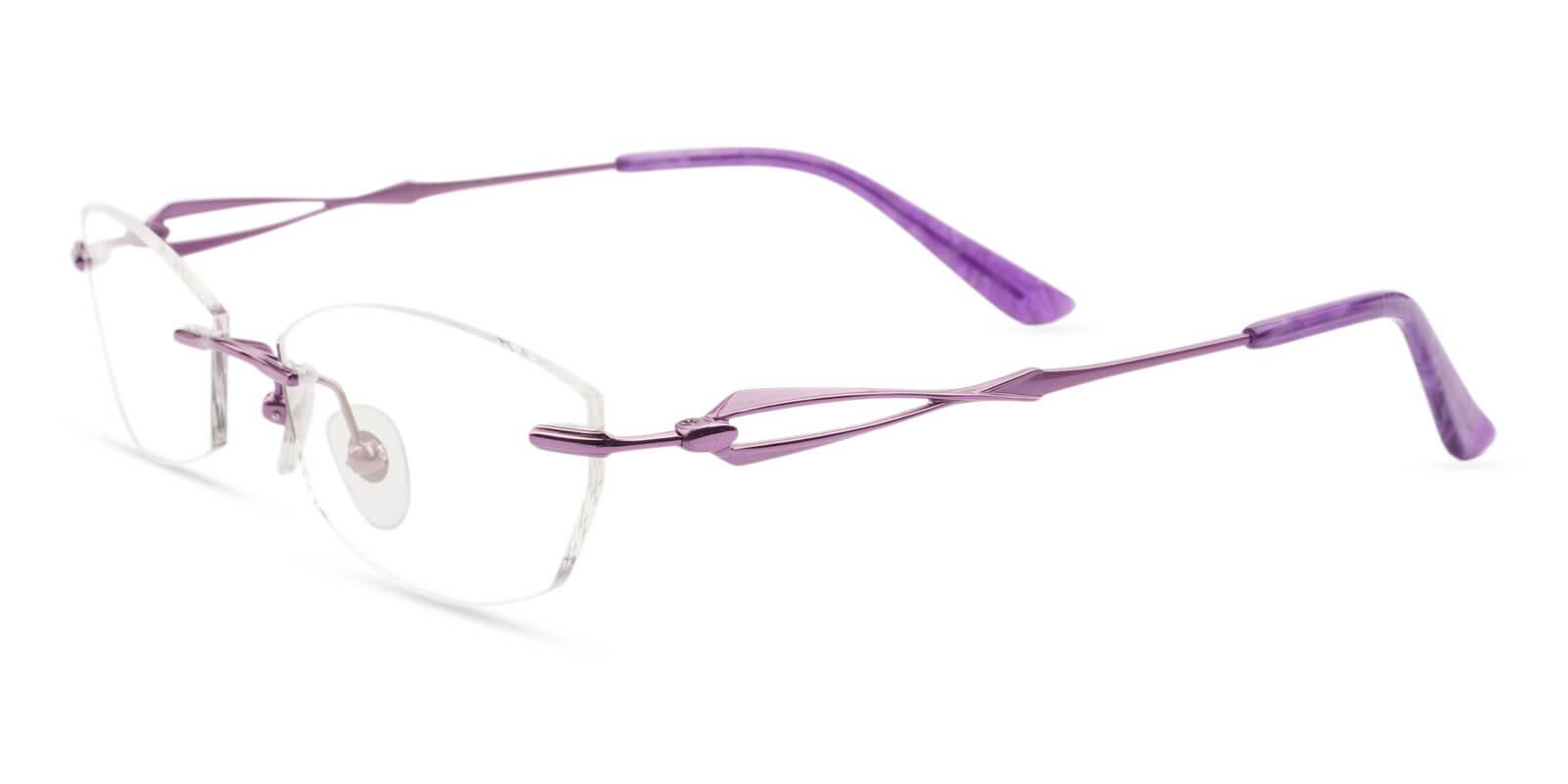 Olivia Purple Titanium Glasses Side