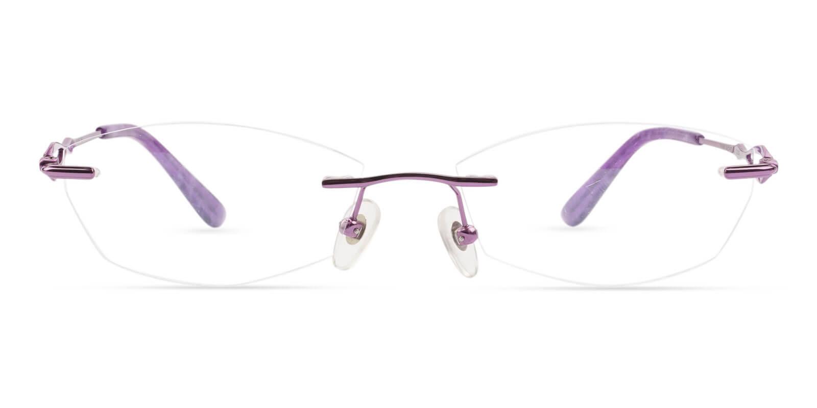 Olivia Purple Titanium Glasses Face