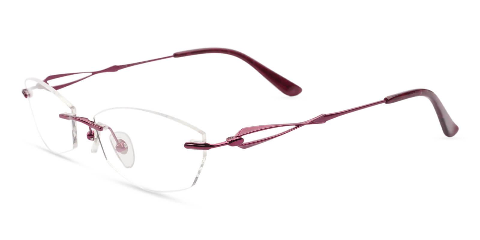Olivia Red Titanium Glasses Side
