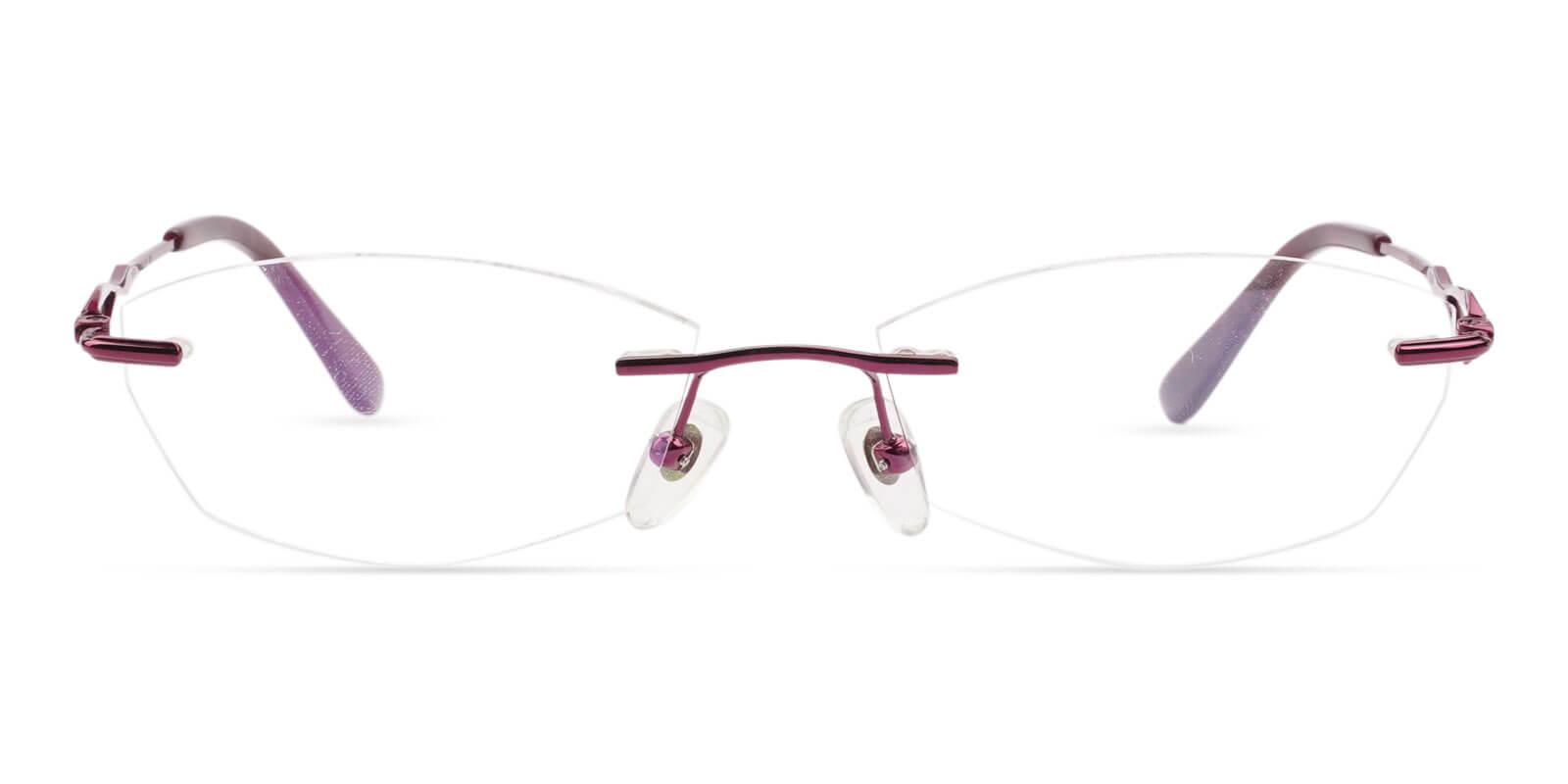 Olivia Red Titanium Glasses Face