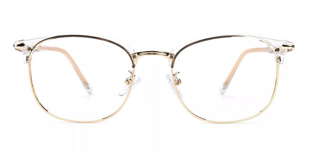 Kansas Clear Prescription Glasses Face