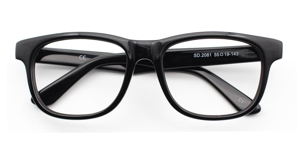Nassim Black Prescription Glasses Front