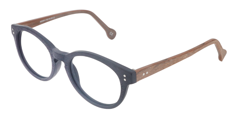 Anthony Black & Brown Wood Prescription Glasses Side