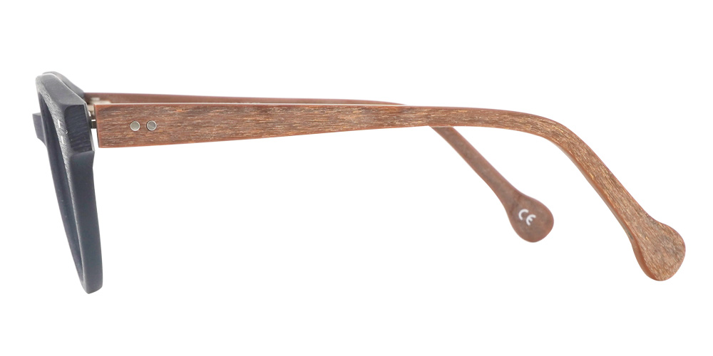 Anthony Black & Brown Wood Prescription Glasses Leg