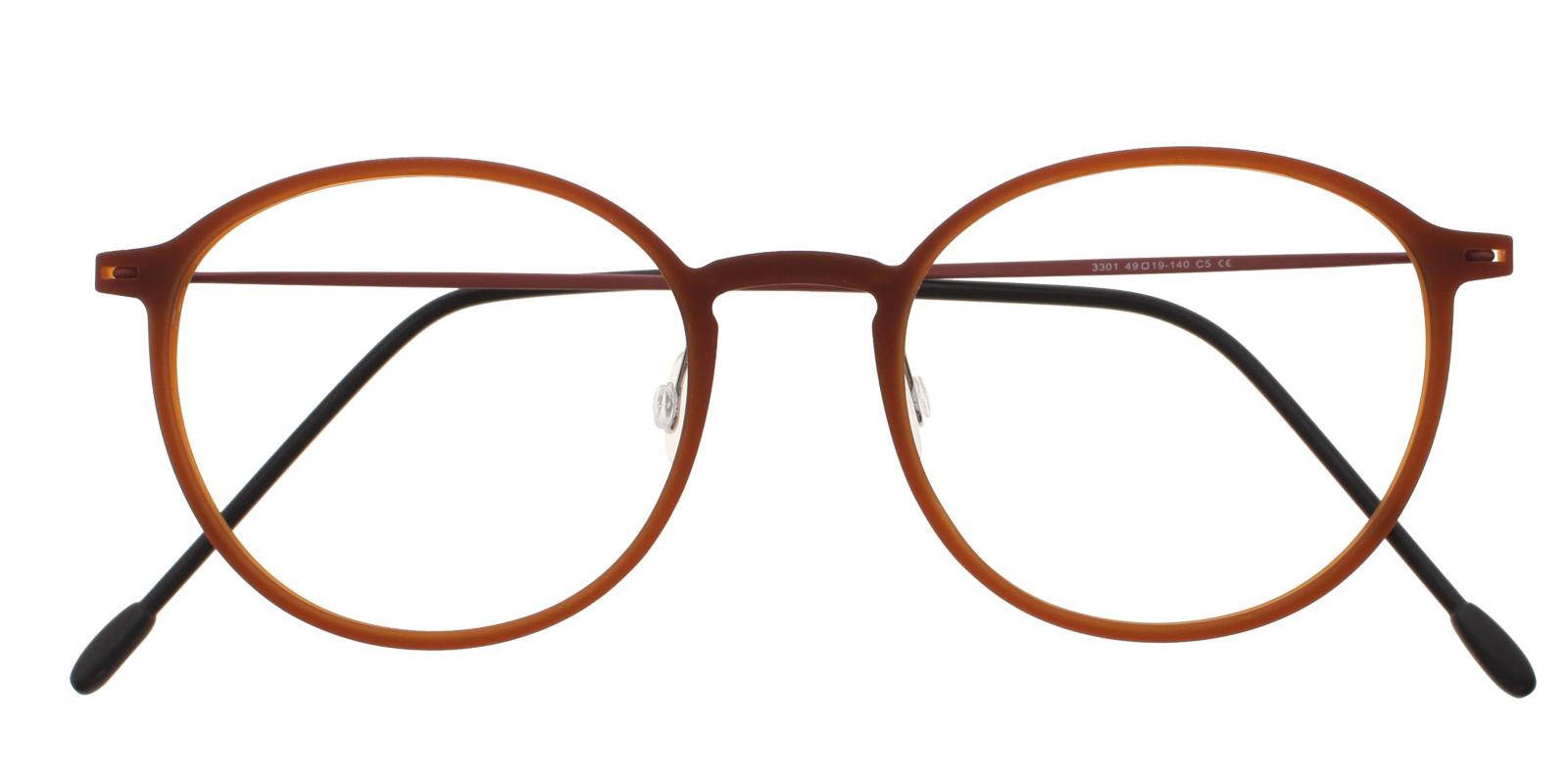 Rania Brown Prescription Glasses Front
