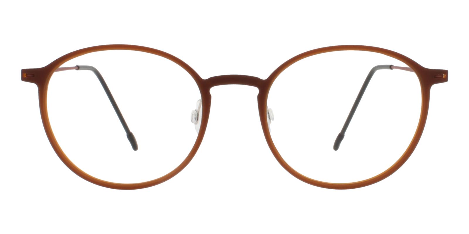 Rania Brown Prescription Glasses Face