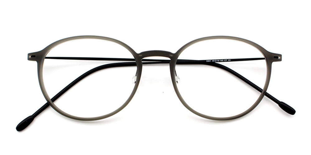 Rania Gray Prescription Glasses Front