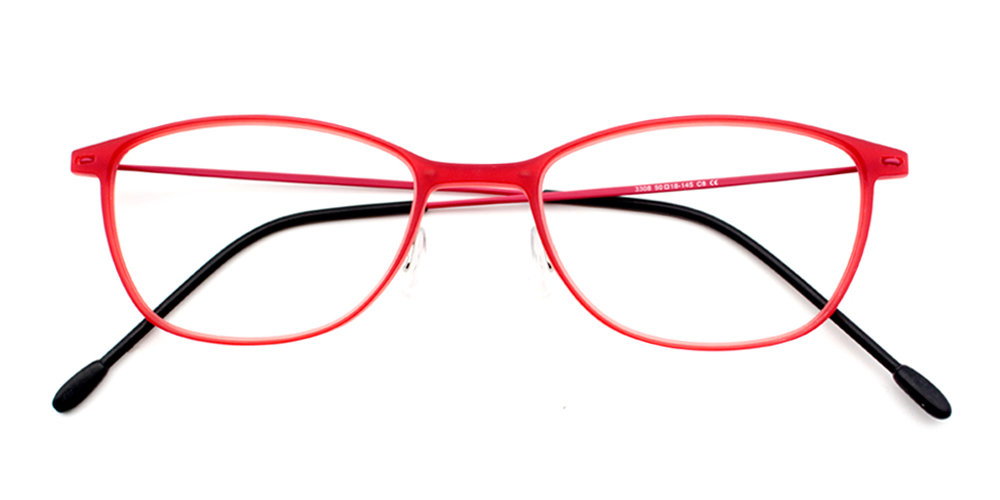 Melody Red Prescription Glasses Front