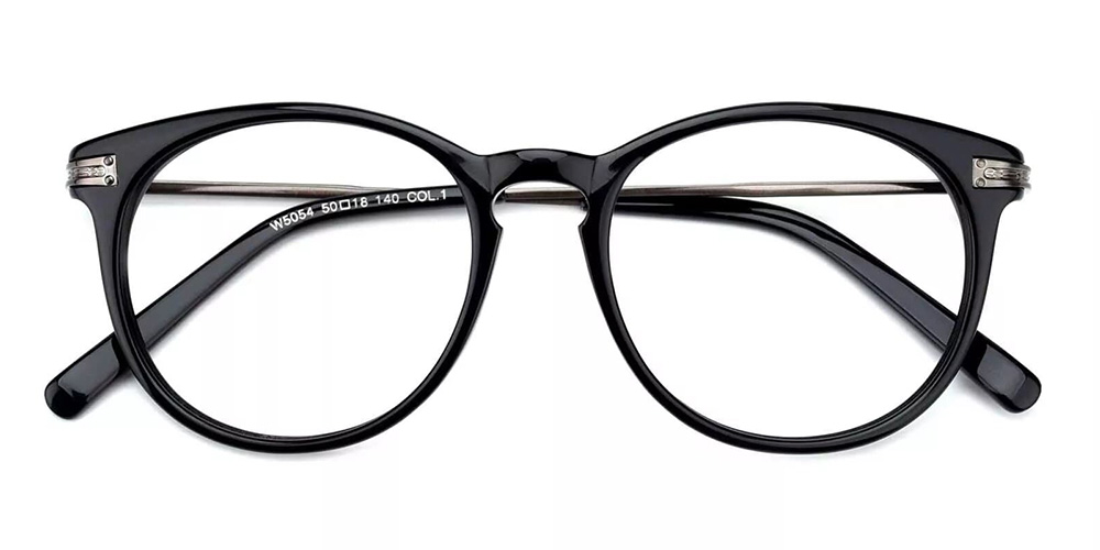 Paterson Black Prescription Glasses Front