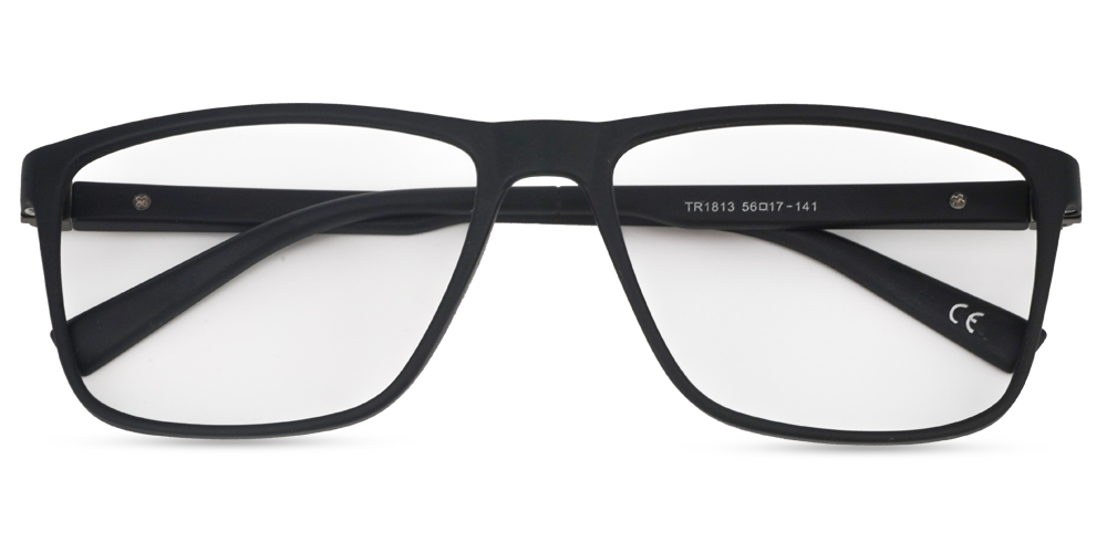 Waco Black Prescription Glasses Front