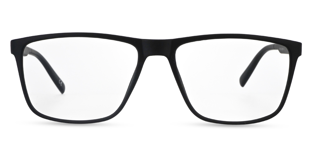 Waco Black Prescription Glasses Face