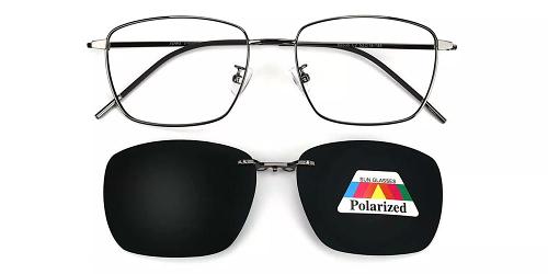 Pearland Gray Clip On Sunglasses