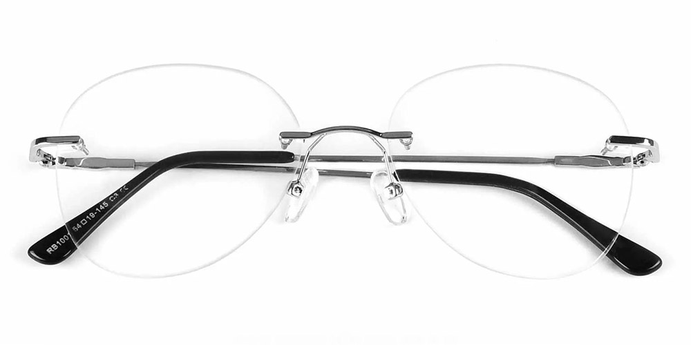 Bellevue Silver Rimless Prescription Glasses